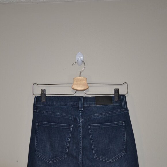 Pistola Womens 27 Blue Denim Straight Leg 5 Pocket Skinny Ankle Relaxed Jeans - Picture 6 of 9